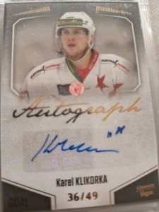 Karel Klikorka Autograph 36/49 Slavie 22/23 2. série