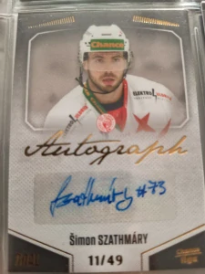 Šimon Szathmáry Autograph 11/49 Slavie 22/23 1. série