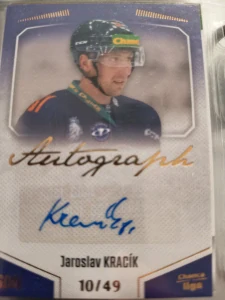 Jaroslav Kracík autograph 10/49 Litoměřice 22/23 1. série