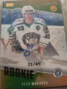 Petr Moravec Rookie signature 21/49 Kolín 22/23 2. série