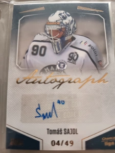 Tomáš Sajdl Autograph 04/49 Kolín 22/23 1. série