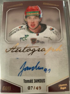 Tomáš Jandus autograph 07/49 Prostějov 22/23 2. série