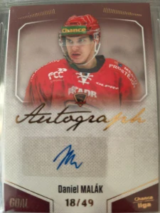 Daniel Malák autograph 18/49 Prostějov 22/23 2. série