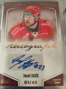 Josef Zajíc Autograph 05/49 Prostějov 22/23 1. série