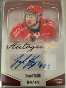 Josef Zajíc Autograph 04/49 Prostějov 22/23 1. série
