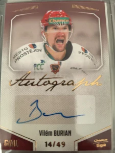 Vilém Burian Autograph 14/49 Prostějov 22/23 1. série